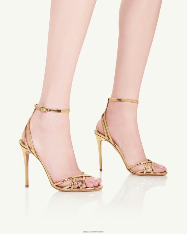 Aquazzura All I Want Sandal 105 GOLD TZ66668