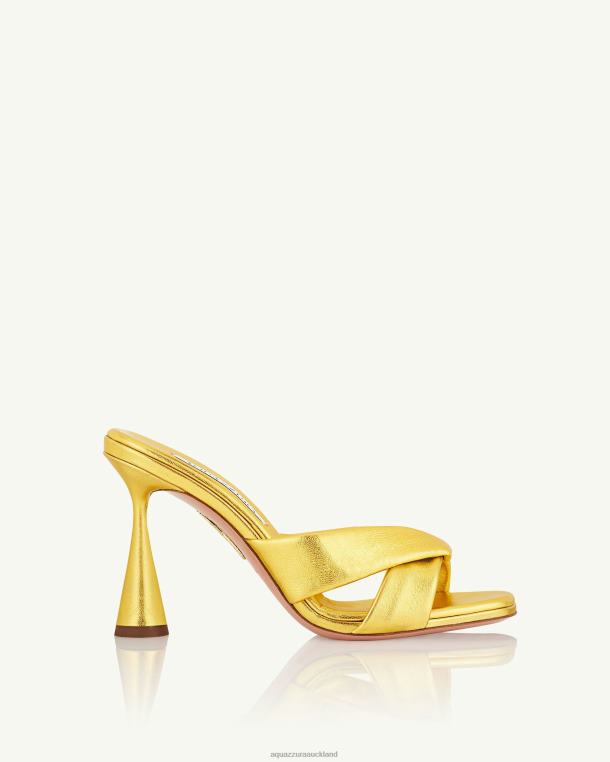 Aquazzura Amore Mule 95 GOLD TZ66670