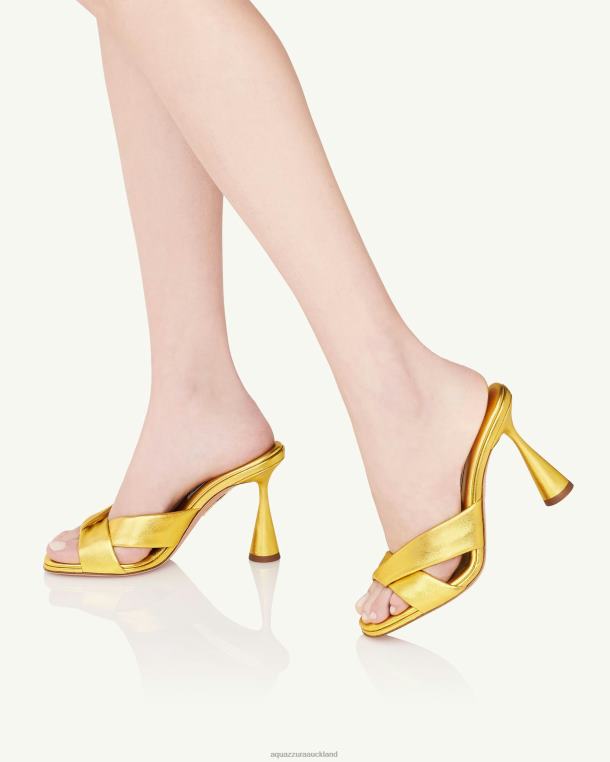 Aquazzura Amore Mule 95 GOLD TZ66670