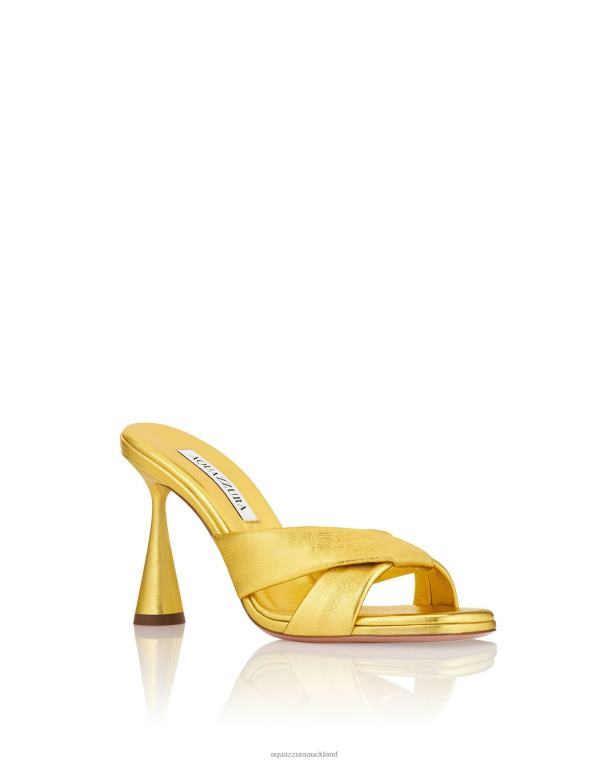 Aquazzura Amore Mule 95 GOLD TZ66670