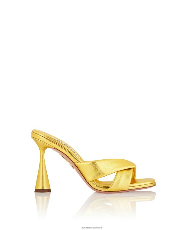 Aquazzura Amore Mule 95 GOLD TZ66670