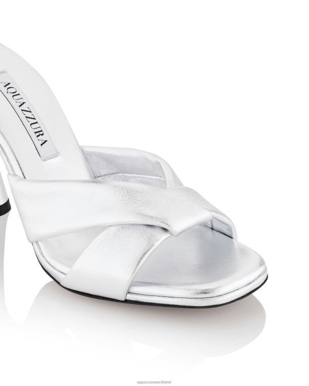 Aquazzura Amore Mule 95 SILVER TZ66694