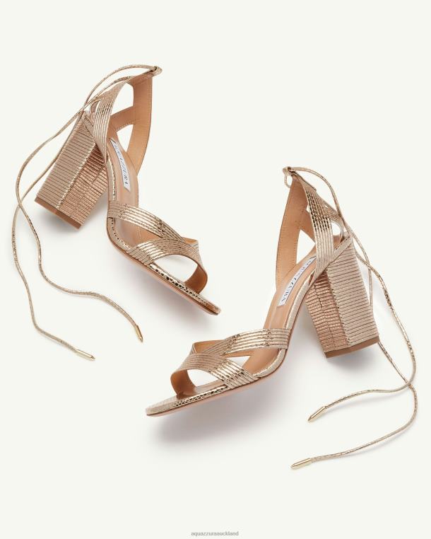 Aquazzura Ari Sandal 85 GOLD TZ66689