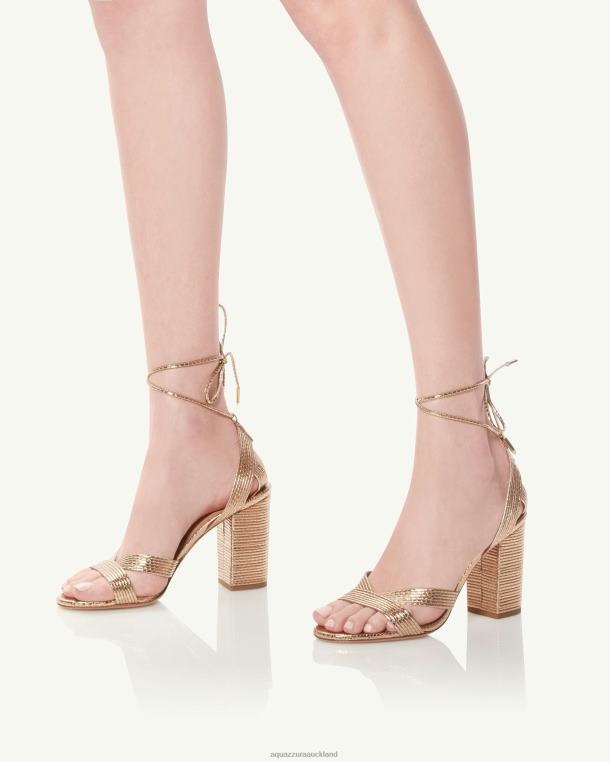 Aquazzura Ari Sandal 85 GOLD TZ66689