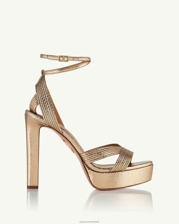 Aquazzura Ari Sandal Plateau 120 GOLD TZ666276