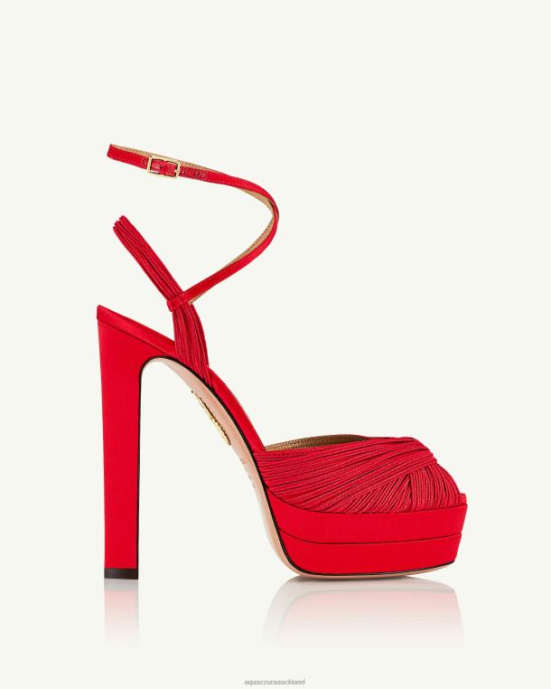 Aquazzura Bellini Beauty Plateau 130 RED TZ666274