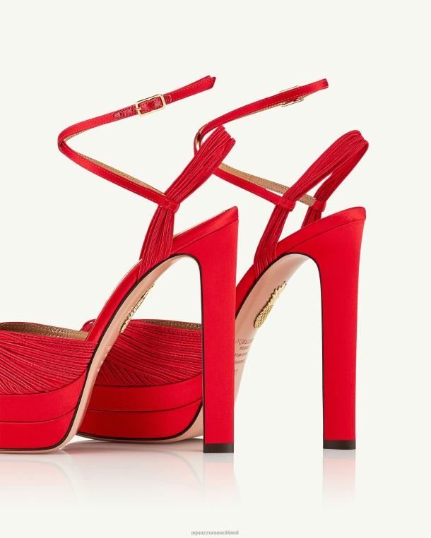 Aquazzura Bellini Beauty Plateau 130 RED TZ666274