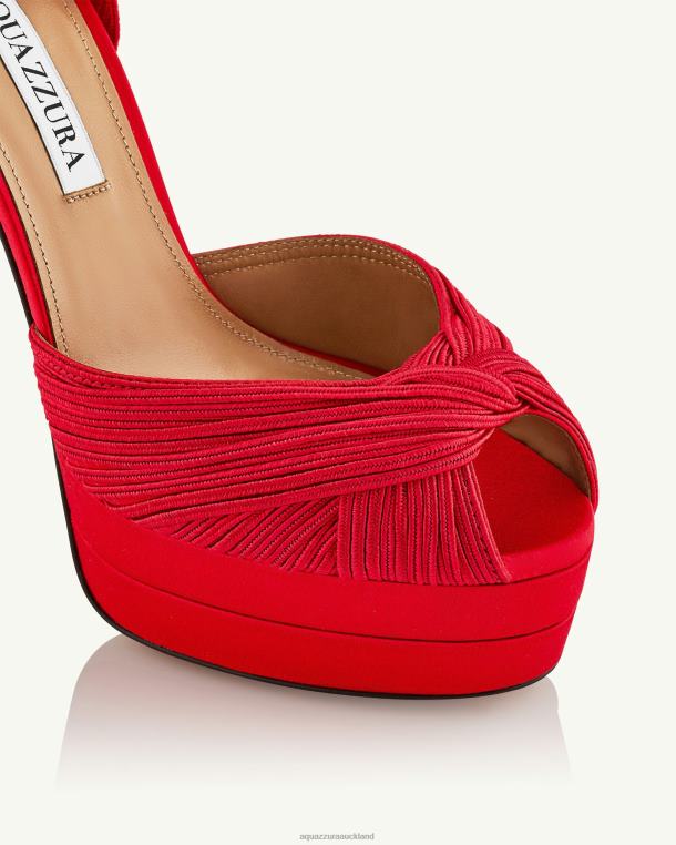 Aquazzura Bellini Beauty Plateau 130 RED TZ666274