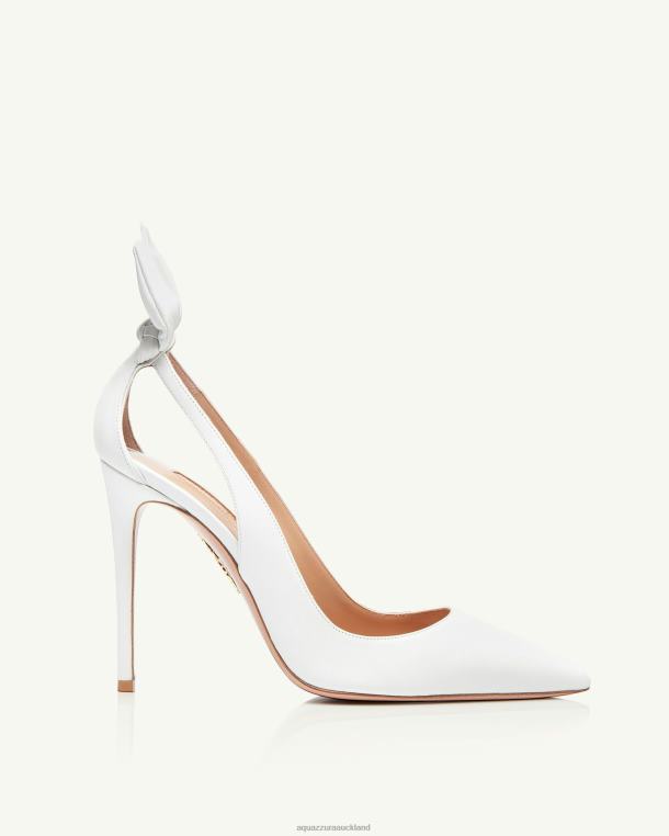 Aquazzura Bow Tie Pump 105 WHITE TZ666234