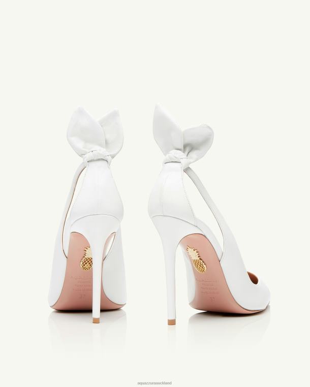 Aquazzura Bow Tie Pump 105 WHITE TZ666234