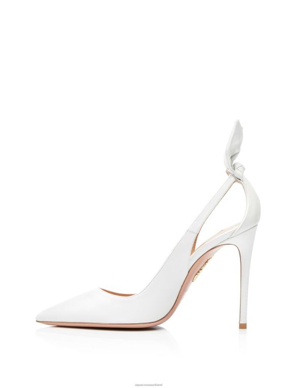 Aquazzura Bow Tie Pump 105 WHITE TZ666234