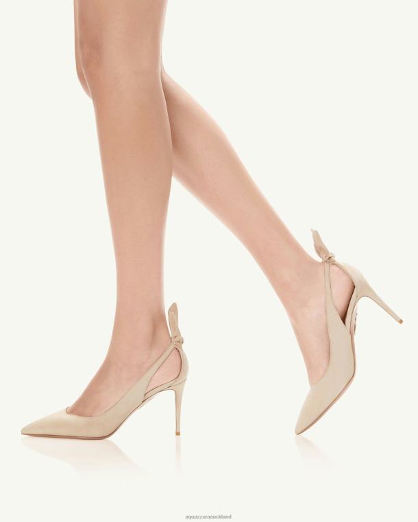 Aquazzura Bow Tie Pump 85 BEIGE TZ666216