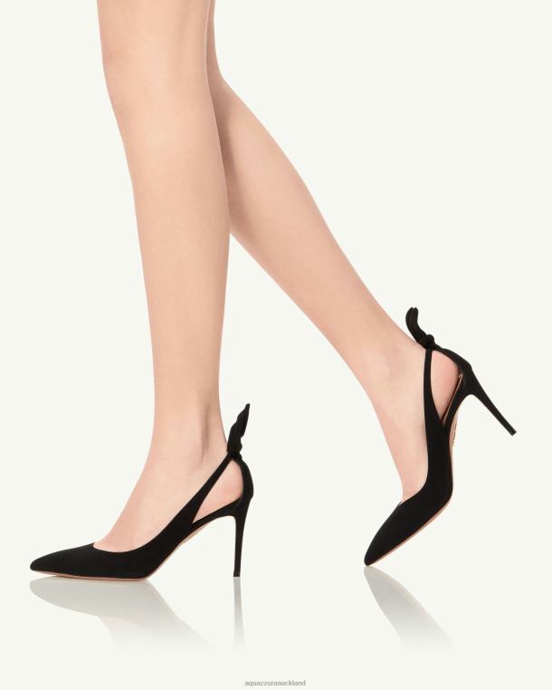 Aquazzura Bow Tie Pump 85 BLACK TZ666225