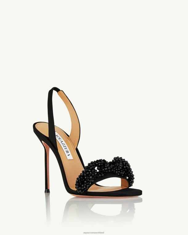 Aquazzura Chain Of Love Sandal 105 BLACK TZ66641