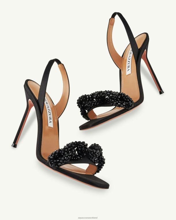 Aquazzura Chain Of Love Sandal 105 BLACK TZ66641