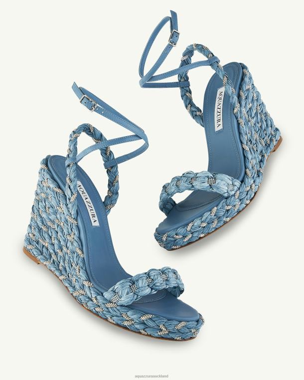 Aquazzura Costiera Wedge 120 BLUE TZ66655