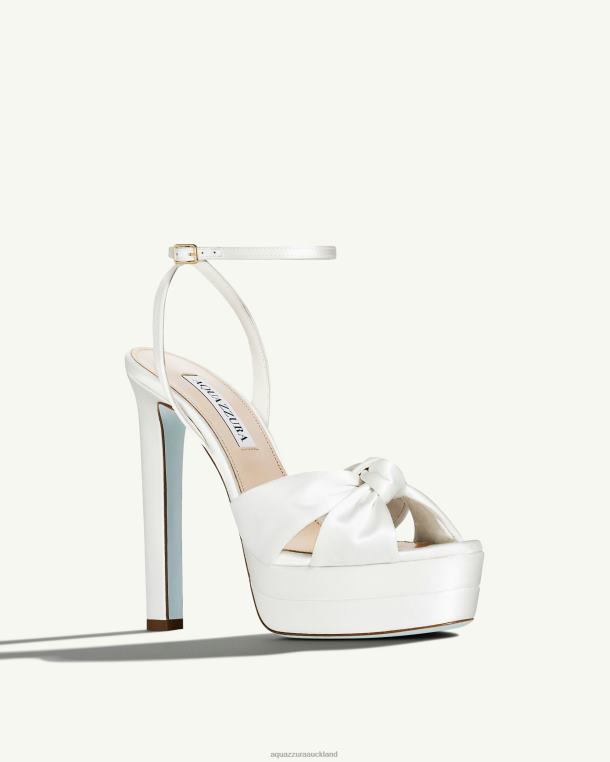 Aquazzura Cupid Bridal Plateau 130 WHITE TZ666304