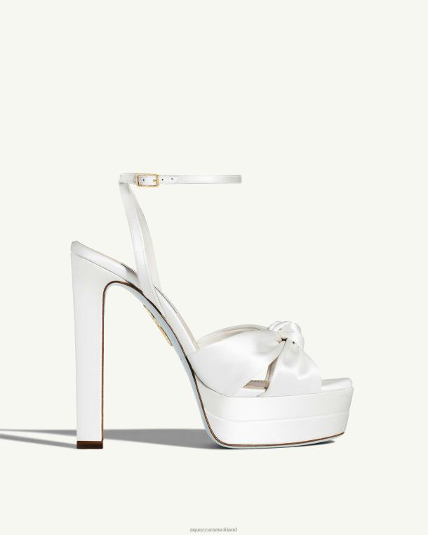 Aquazzura Cupid Bridal Plateau 130 WHITE TZ666304