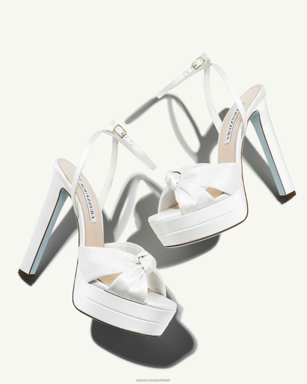 Aquazzura Cupid Bridal Plateau 130 WHITE TZ666304