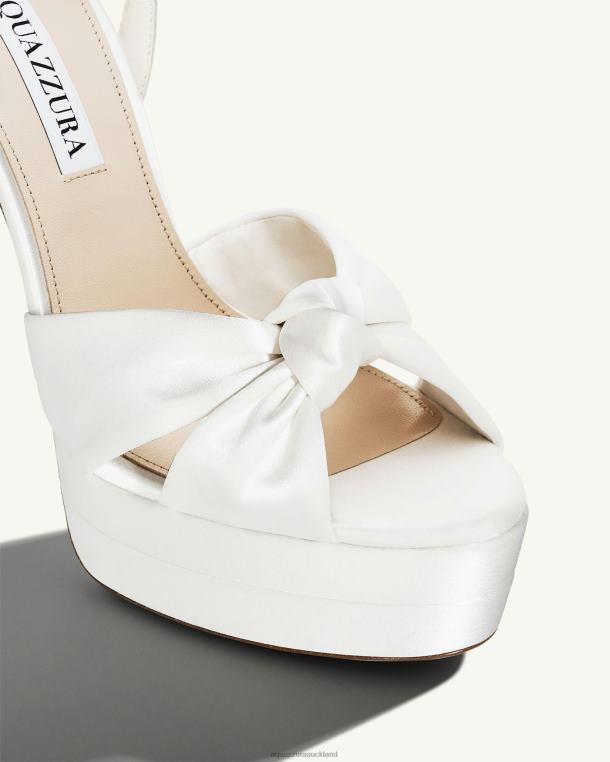 Aquazzura Cupid Bridal Plateau 130 WHITE TZ666304