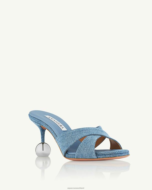 Aquazzura Darling Mule 75 BLUE TZ66624