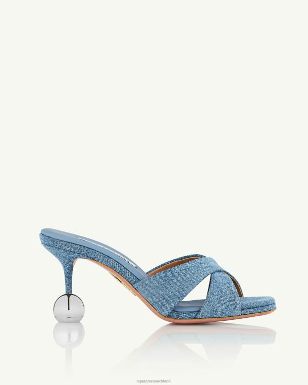 Aquazzura Darling Mule 75 BLUE TZ66624