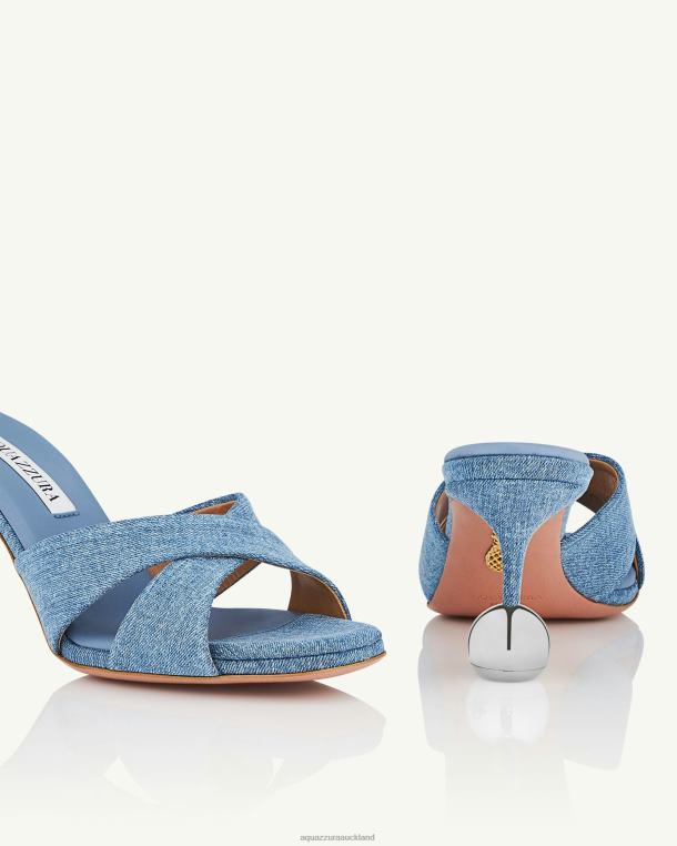 Aquazzura Darling Mule 75 BLUE TZ66624