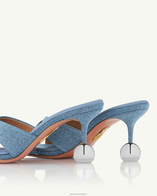 Aquazzura Darling Mule 75 BLUE TZ66624