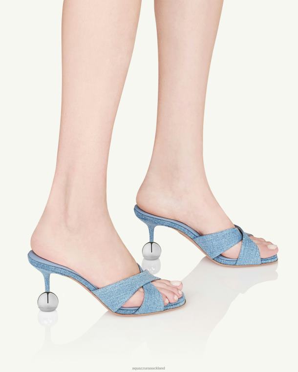 Aquazzura Darling Mule 75 BLUE TZ66624