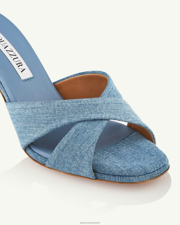 Aquazzura Darling Mule 75 BLUE TZ66624