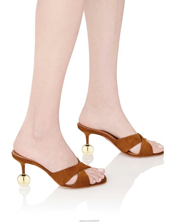 Aquazzura Darling Mule 75 BROWN TZ66698