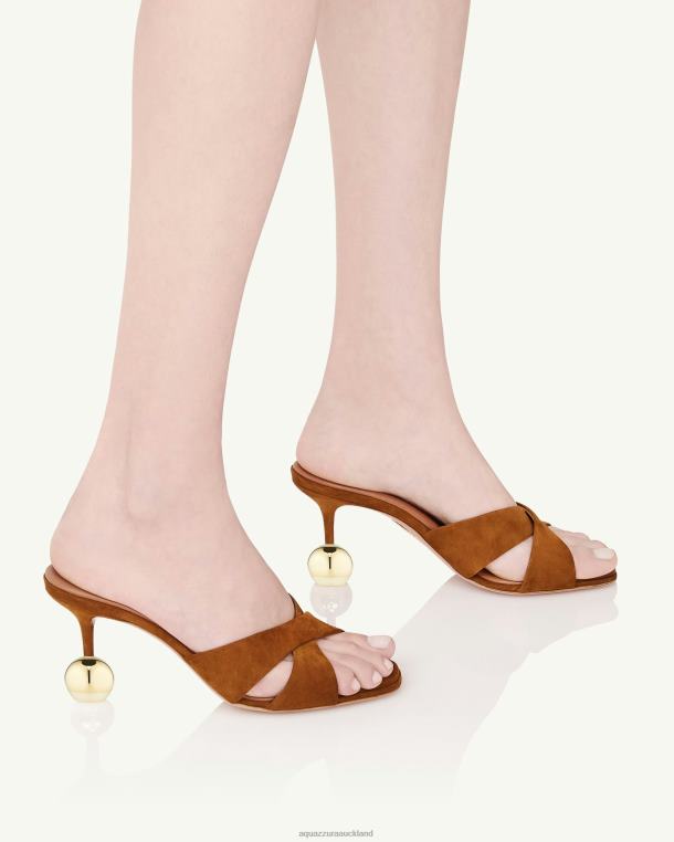 Aquazzura Darling Mule 75 BROWN TZ66698