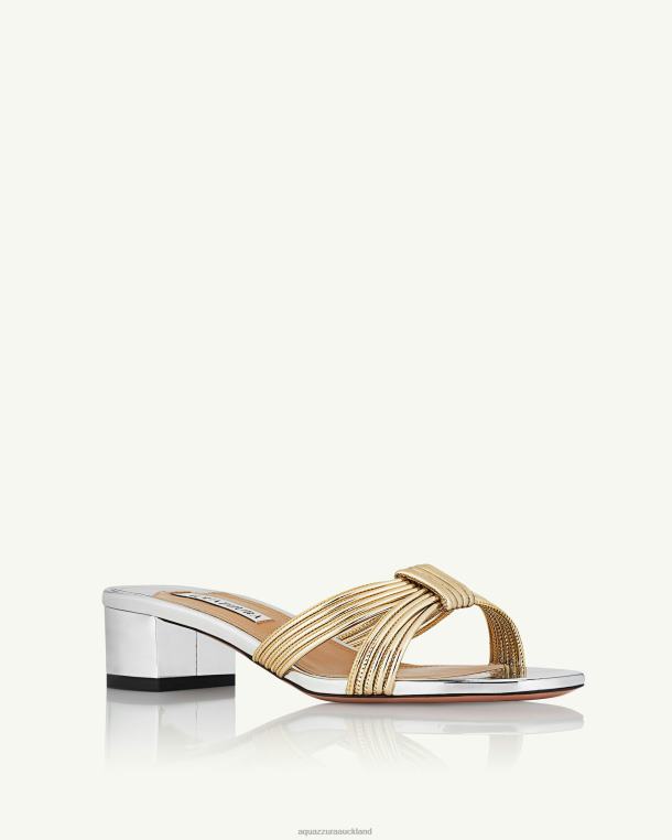 Aquazzura Film Sandal 35 SILVER TZ666152