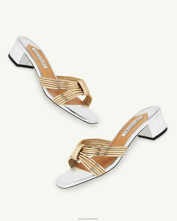 Aquazzura Film Sandal 35 SILVER TZ666152