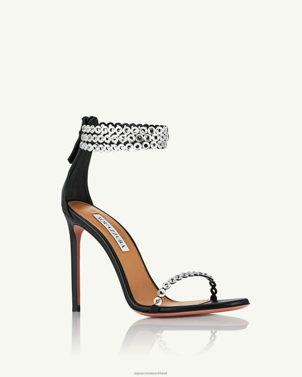 Aquazzura Forever Crystal Sandal 105 BLACK TZ66633