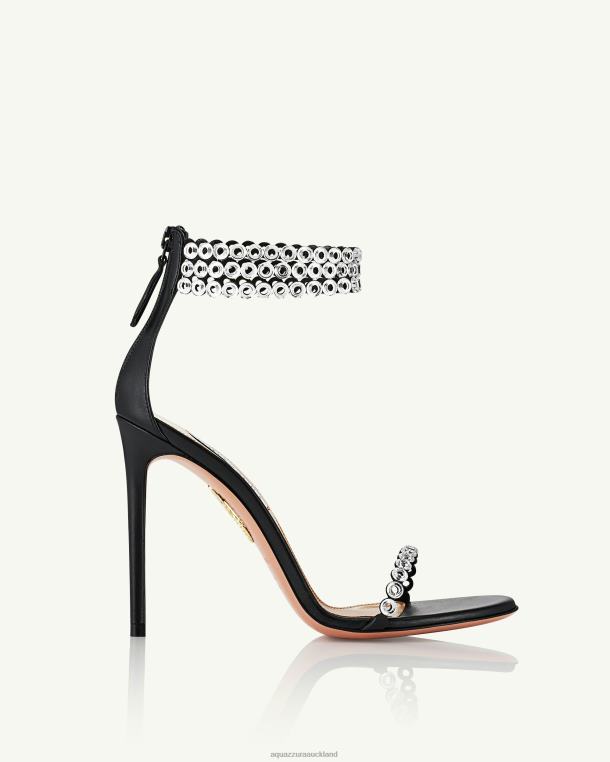 Aquazzura Forever Crystal Sandal 105 BLACK TZ66633