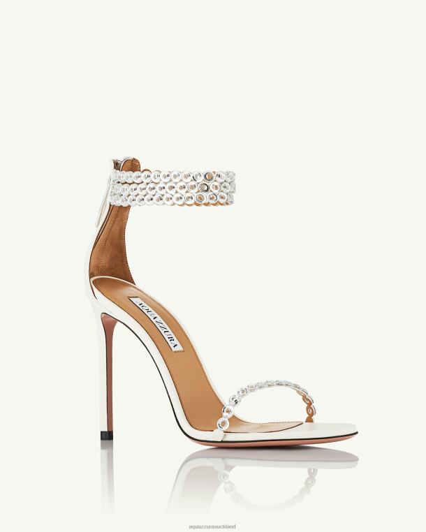 Aquazzura Forever Crystal Sandal 105 WHITE TZ66631