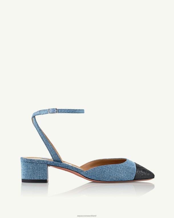 Aquazzura French Flirt Pump 35 BLUE TZ666175