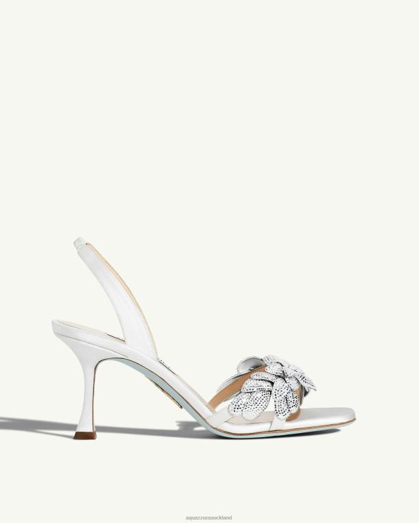 Aquazzura Galactic Flower Sandal 75 WHITE TZ666160