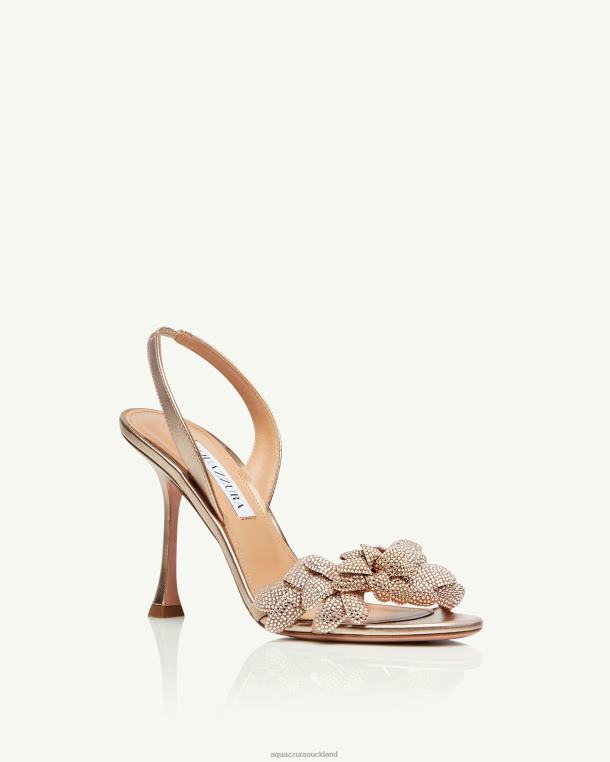 Aquazzura Galactic Flower Sandal 95 GOLD TZ66687