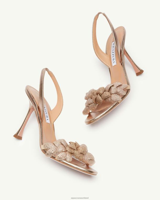 Aquazzura Galactic Flower Sandal 95 GOLD TZ66687