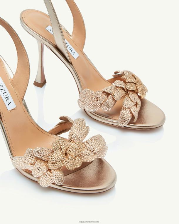 Aquazzura Galactic Flower Sandal 95 GOLD TZ66687