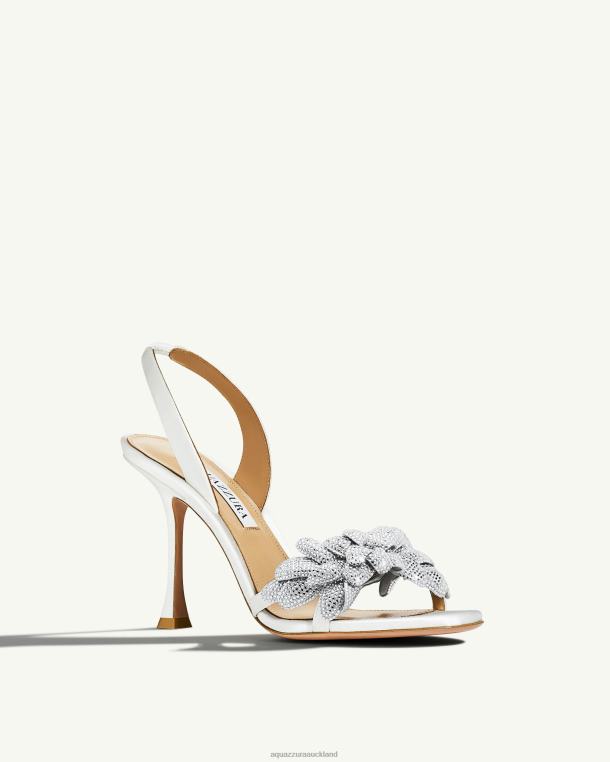 Aquazzura Galactic Flower Sandal 95 WHITE TZ666165