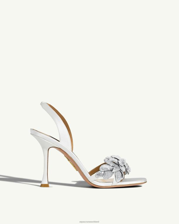 Aquazzura Galactic Flower Sandal 95 WHITE TZ666165