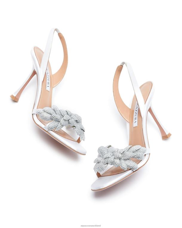 Aquazzura Galactic Flower Sandal 95 WHITE TZ666165