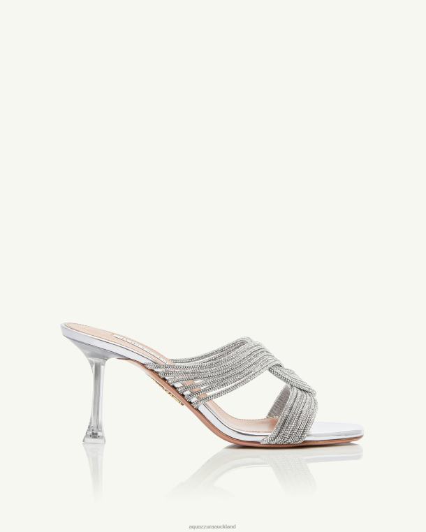 Aquazzura Gatsby Mule 75 SILVER TZ666128