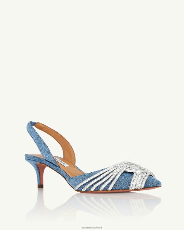 Aquazzura Gatsby Sling 50 BLUE TZ666176