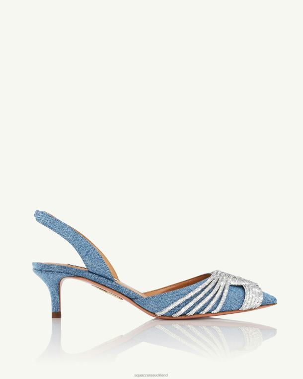 Aquazzura Gatsby Sling 50 BLUE TZ666176