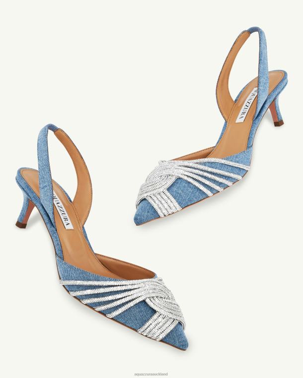 Aquazzura Gatsby Sling 50 BLUE TZ666176