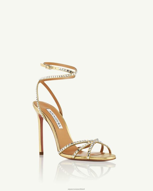 Aquazzura Last Dance Sandal 105 GOLD TZ666114